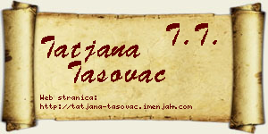 Tatjana Tasovac vizit kartica